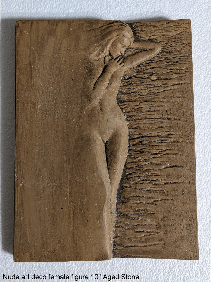 Nude lady blend sculpture wall plaque decor 10