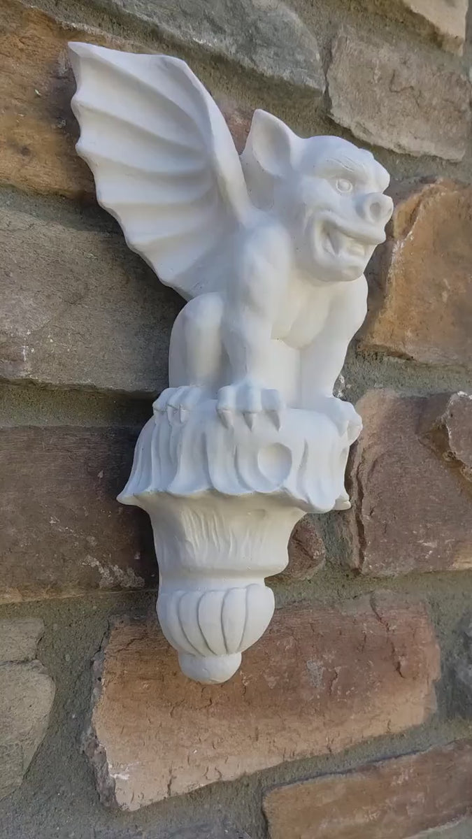 Gargoyle wall corbel Grotesque goblin sculpture www.NEO-MFG.com winged