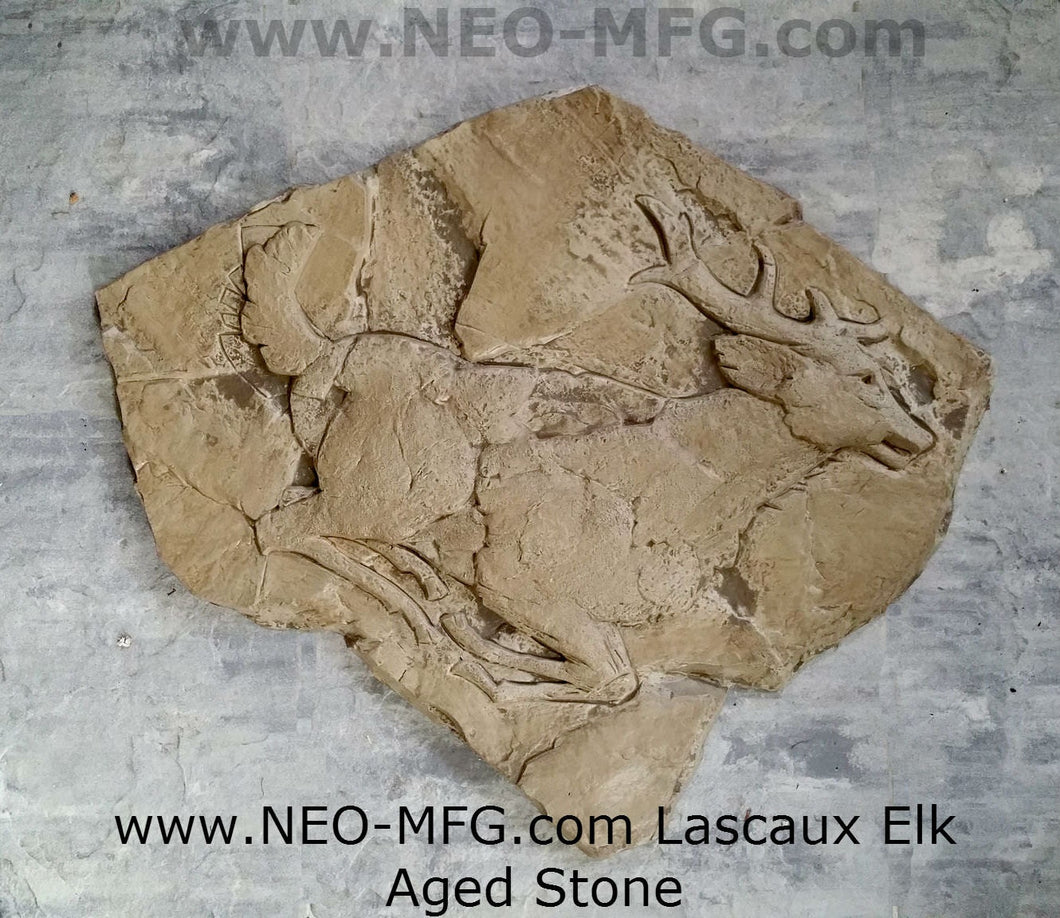 Elk Deer of Lascaux Cave Carving Sculpture Wall Frieze LARGE 28