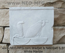 Load image into Gallery viewer, History Egyptian Wadjet &amp; Nekhbet Stela Fragment Sculptural wall relief plaque www.Neo-Mfg.com 6.5&quot; b23
