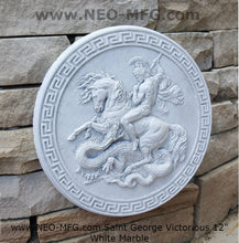 Load image into Gallery viewer, Roman Greek Saint George the Victorious Stone Carving Sculpture Wall Frieze 12&quot; www.Neo-Mfg.com
