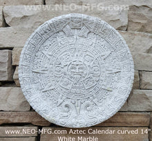 Load image into Gallery viewer, History MAYAN AZTEC CALENDAR Sculptural wall relief plaque 14&quot; curved www.Neo-Mfg.com c14
