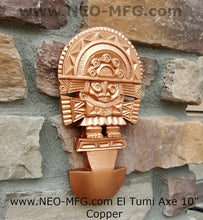 Load image into Gallery viewer, History Peru Inca Mesoamerican El Tumi Axe Sculptural wall relief plaque 10&quot; www.Neo-Mfg.com j2
