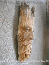 Load image into Gallery viewer, Greenman Whispering Wilhelm green man Tree Sculptural wall relief carving plaque www.Neo-Mfg.com 18&quot;
