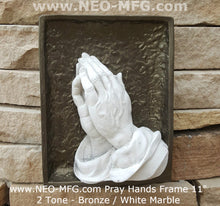 Load image into Gallery viewer, Religious Praying Hands Framed Father Sculpture Statue Pray 11&quot; www.Neo-Mfg.com
