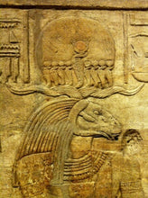 Load image into Gallery viewer, History Egyptian Khnum Ram Sculptural wall relief www.Neo-Mfg.com 9&quot; d8
