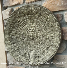 Load image into Gallery viewer, History MAYAN AZTEC CALENDAR Sculptural wall relief plaque 16&quot; curved www.Neo-Mfg.com
