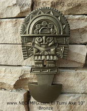 Load image into Gallery viewer, History Peru Inca Mesoamerican El Tumi Axe Sculptural wall relief plaque 10&quot; www.Neo-Mfg.com j2
