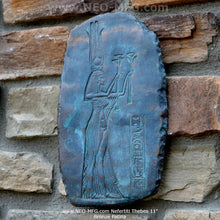 Load image into Gallery viewer, History Egyptian Nefertiti Thebes Sculptural wall relief www.Neo-Mfg.com 11&quot; a21
