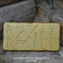 Load image into Gallery viewer, History Egyptian Pharaonic Stela Fragment Sculptural wall relief plaque www.Neo-Mfg.com 6.5&quot; k30
