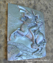 Load image into Gallery viewer, History Napoleon Crossing the Alps Artifact Carved Sculpture Statue wall high relief plaque www.Neo-Mfg.com 12&quot;
