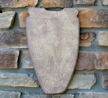 Load image into Gallery viewer, History Egyptian Palette of Narmer Sculptural wall relief www.Neo-Mfg.com 15&quot;
