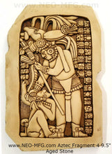 Load image into Gallery viewer, History Aztec Maya Mesoamerica lintel 46 plaque wall Sculpture Statue www.Neo-Mfg.com 9.5&quot; d14
