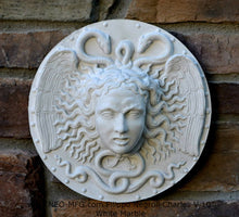 Load image into Gallery viewer, History Medusa Filippo Negroli Charles V shield design Artifact Carved Sculpture Statue 10&quot; www.Neo-Mfg.com n2
