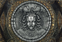 Load image into Gallery viewer, History Medusa Filippo Negroli Charles V shield design Artifact Carved Sculpture Statue 10&quot; www.Neo-Mfg.com n2
