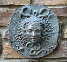 Load image into Gallery viewer, History Medusa Filippo Negroli Charles V shield design Artifact Carved Sculpture Statue 10&quot; www.Neo-Mfg.com n2
