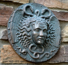 Load image into Gallery viewer, History Medusa Filippo Negroli Charles V shield design Artifact Carved Sculpture Statue 10&quot; www.Neo-Mfg.com n2
