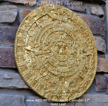 Load image into Gallery viewer, History MAYAN AZTEC CALENDAR Sculptural wall relief plaque 17&quot; www.Neo-Mfg.com
