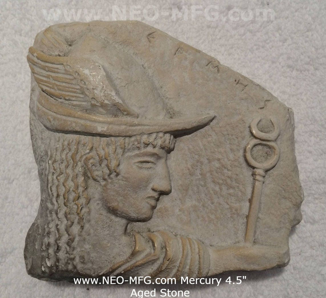 Roman Greek Mercury Sculptural wall relief plaque fragment www.Neo-Mfg.com 4.5