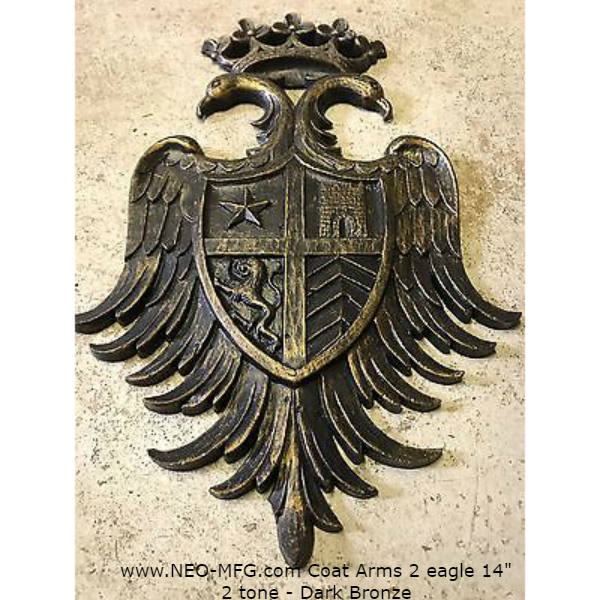 Decor Coat of Arms 2 Eagle wall plaque sign 14
