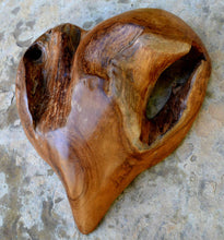 Load image into Gallery viewer, Solid Aged wood Heart wall home decor sculpture 10&quot; www.NEO-MFG.com - 1 of a kind - Love
