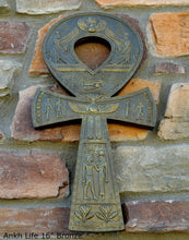 Load image into Gallery viewer, History Egyptian Ankh Life hieroglyph Sculptural wall relief www.Neo-Mfg.com 16&quot;
