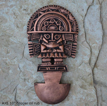 Load image into Gallery viewer, History Peru Inca Mesoamerican El Tumi Axe Sculptural wall relief plaque 10&quot; www.Neo-Mfg.com j2
