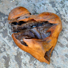 Load image into Gallery viewer, Solid Aged wood Heart wall home decor sculpture 14&quot; x 12&quot; www.NEO-MFG.com - 1 of a kind - Love
