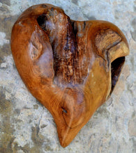 Load image into Gallery viewer, Solid Aged wood Heart wall home decor sculpture 10&quot; www.NEO-MFG.com - 1 of a kind - Love
