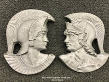 Load image into Gallery viewer, Roman Greek Spartan Bust Sculptural wall relief plaque home decor 7&quot; www.Neo-Mfg.com k37
