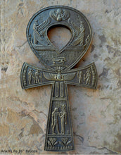 Load image into Gallery viewer, History Egyptian Ankh Life hieroglyph Sculptural wall relief www.Neo-Mfg.com 16&quot;
