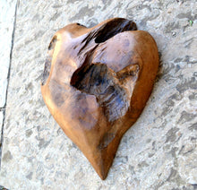 Load image into Gallery viewer, Solid Aged wood Heart wall home decor sculpture 17&quot; x 14&quot; www.NEO-MFG.com - 1 of a kind - Love
