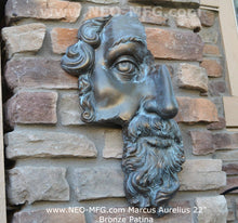 Load image into Gallery viewer, Marcus Aurelius Antoninus Augustus 3D Portrait Face Wall Plaque Sculpture Fragment 12.5&quot; www.Neo-Mfg.com
