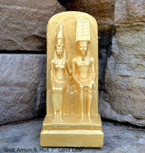 Load image into Gallery viewer, Egyptian God Amun &amp; Mut Sculpture museum reproduction art 7&quot; www.Neo-Mfg.com home decor
