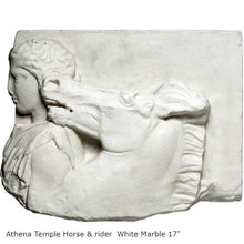 Load image into Gallery viewer, Roman Greek Parthenon Frieze fragment goddess Athena Temple Horse &amp; rider Sculpture museum reproduction art 17&quot; www.Neo-Mfg.com home decor
