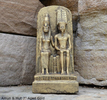 Load image into Gallery viewer, Egyptian God Amun &amp; Mut Sculpture museum reproduction art 7&quot; www.Neo-Mfg.com home decor
