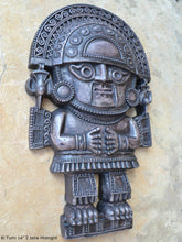 Load image into Gallery viewer, History Peru Inca Mesoamerican El Tumi Naymlap God King Sculptural wall relief plaque 12&quot; www.Neo-Mfg.com e23
