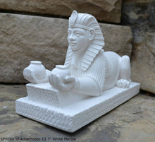 Load image into Gallery viewer, Egyptian SPHINX of Amenhotep III Artifact Carved Sculpture Statue 7&quot; ww.Neo-Mfg.com Home decor
