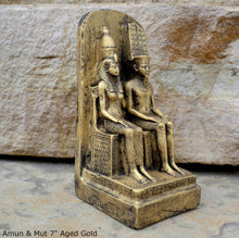 Load image into Gallery viewer, Egyptian God Amun &amp; Mut Sculpture museum reproduction art 7&quot; www.Neo-Mfg.com home decor
