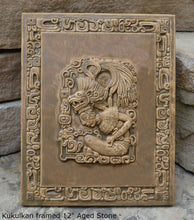 Load image into Gallery viewer, History Aztec Maya Kukulkan framed stone Sculpture Statue 12&quot; Tall www.Neo-Mfg.com
