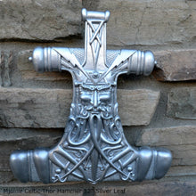 Load image into Gallery viewer, Celtic Thor Hammer Mjolnir wall sculpture statue plaque www.Neo-Mfg.com 12&quot; p14
