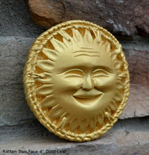 Load image into Gallery viewer, Celestial Sun Rattan Face Pendant Sculpture Wall plaque art decor www.NEO-MFG.com 4&quot;
