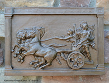 Load image into Gallery viewer, Roman Greek Chariot Thorvaldsen Alexander Great &amp; Nike Artifact Carved Sculpture Statue www.Neo-Mfg.com 12&quot; h10
