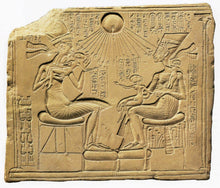 Load image into Gallery viewer, History Egyptian Akhenaten, Nefertiti &amp; Daughters Plaque Artifact Sculpture 11&quot; www.Neo-Mfg.com home decor e26
