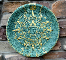 Load image into Gallery viewer, History MAYAN AZTEC CALENDAR Sculptural wall relief plaque 14&quot; curved www.Neo-Mfg.com c14
