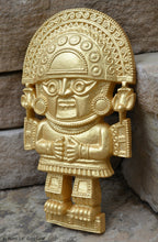 Load image into Gallery viewer, History Peru Inca Mesoamerican El Tumi Naymlap God King Sculptural wall relief plaque 12&quot; www.Neo-Mfg.com e23
