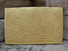 Load image into Gallery viewer, Egyptian Tutankhamen and Ankhsenamen fragment sculpture carving art 11&quot; www.Neo-Mfg.com home decor museum replica m23
