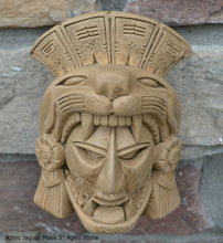 Load image into Gallery viewer, History Aztec Maya Artifact Warrior mask Jaguar Sculpture Statue 5&quot; Tall www.Neo-Mfg.com
