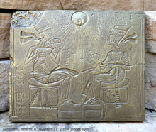 Load image into Gallery viewer, History Egyptian Akhenaten, Nefertiti &amp; Daughters Plaque Artifact Sculpture 11&quot; www.Neo-Mfg.com home decor e26
