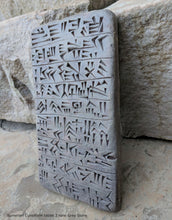 Load image into Gallery viewer, Sumerian Cuneiform tablet Sculptural wall relief plaque www.Neo-Mfg.com 8.5&quot; g8
